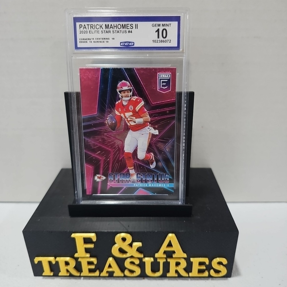 2020 Panini Donruss Elite - Star Status Patrick Mahomes II #4 Pink CCG 10